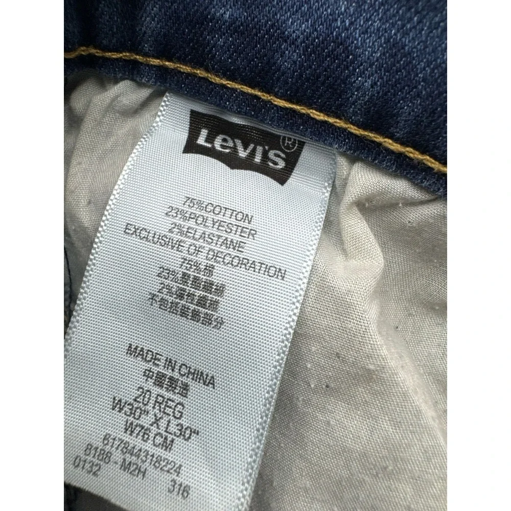 Levis 511 Performance Cool Slim Fit Denim Jeans‎ Blue Mens Size 20R 30 X 30